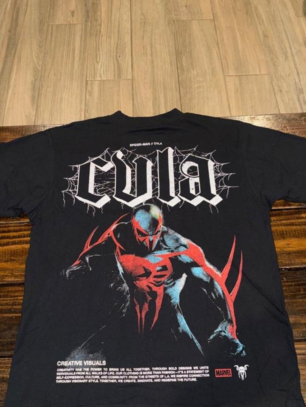 CVLA x Marvel embroidered CVLA Spider-Man cotton t-shirt with graphic
